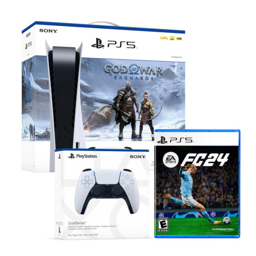 Consola Playstation 5 God Of War Ragnarok Bundle + Ea Sports Fc 24 + Mando Ps5