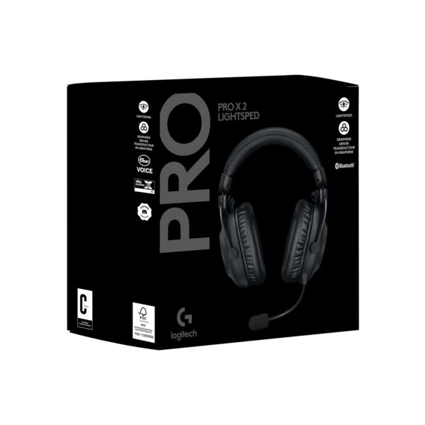 Audifono Gamer C/Microf Logitech G Pro X2 Lightspeed Wireless/Bt/3.5 Mm Negro