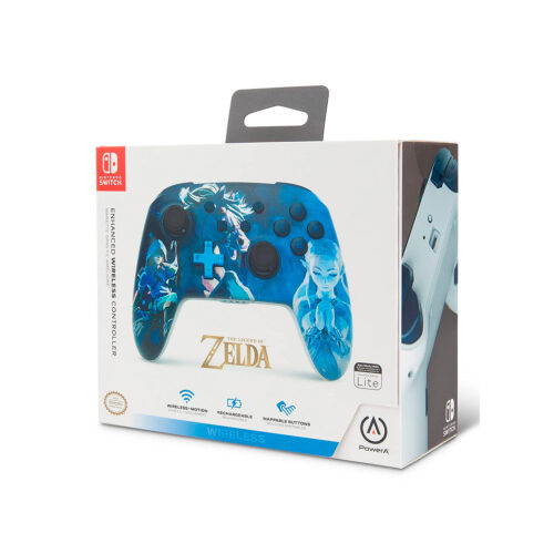 Mando Pro PowerA Wireless Nintendo Switch Zelda Blue