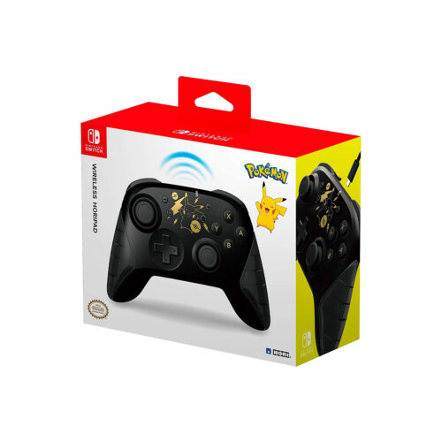 Mando Horipad Wireless Nintendo Switch Pikachu Dorado y Negro