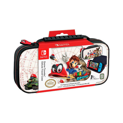 Game Traveler Deluxe Travel Case Nintendo Switch Super Mario Odyssey Blanco