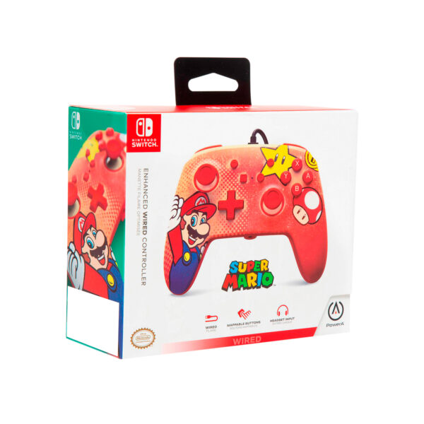 Mando Pro PowerA Con Cable Nintendo Switch Mario Vintage