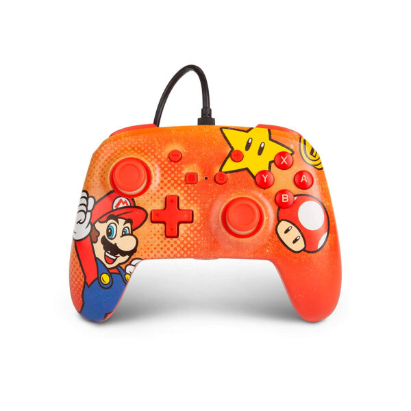 Mando Pro PowerA Con Cable Nintendo Switch Mario Vintage - Imagen 2