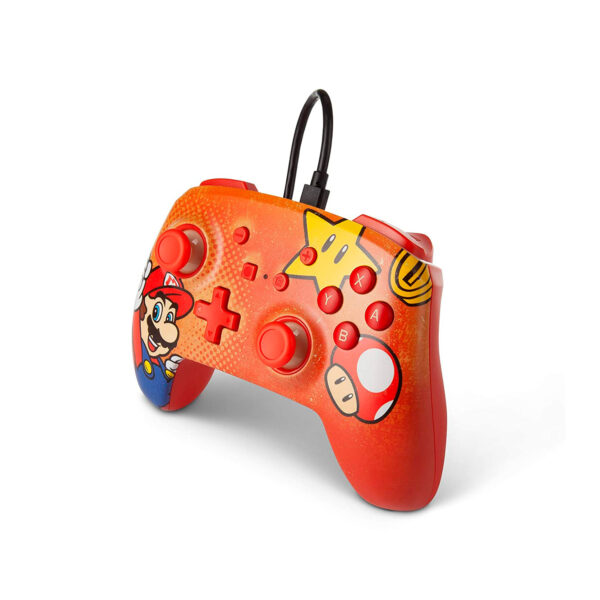 Mando Pro PowerA Con Cable Nintendo Switch Mario Vintage - Imagen 3
