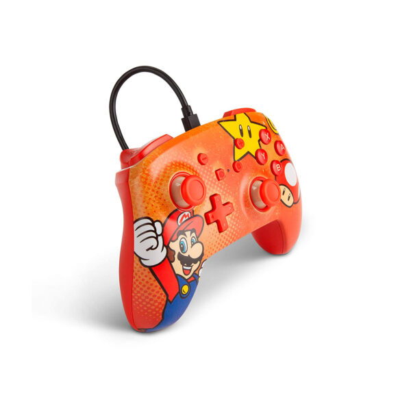 Mando Pro PowerA Con Cable Nintendo Switch Mario Vintage - Imagen 4