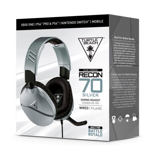 Audífono Gamer Turtle Beach Recon 70 Ps4 Xbox PC Nintendo Switch Silver