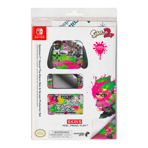Skin y Protector Set Nintendo Switch Splatoon 2 Sound The Alarm