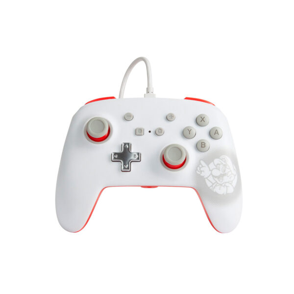Mando Pro PowerA Con Cable Nintendo Switch Mario White - Imagen 2