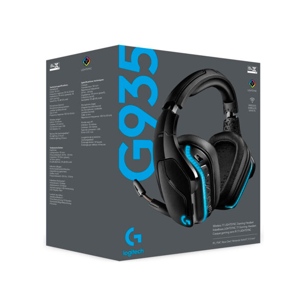 Audifono Gamer C/Microf Logitech G935 Rgb Wireless 7.1 Surround Black