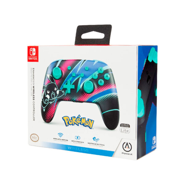 PowerA Enhanced Wireless Controller Pikachu Neon Nintendo Switch