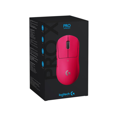 Mouse Gamer Logitech G Pro X Superlight Wireless Lightspeed Hero 25K Magenta