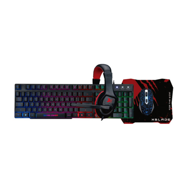Teclado Gamer Xblade +Mouse+Audifono+Demolisher Kit - Imagen 2