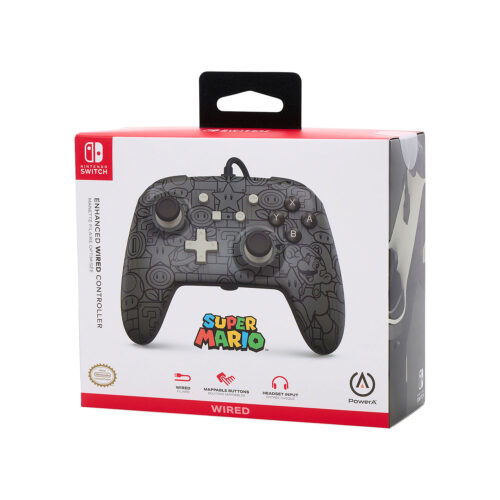 Mando Enhanced Wired Controller Powera Power Up Mario Nintendo Switch