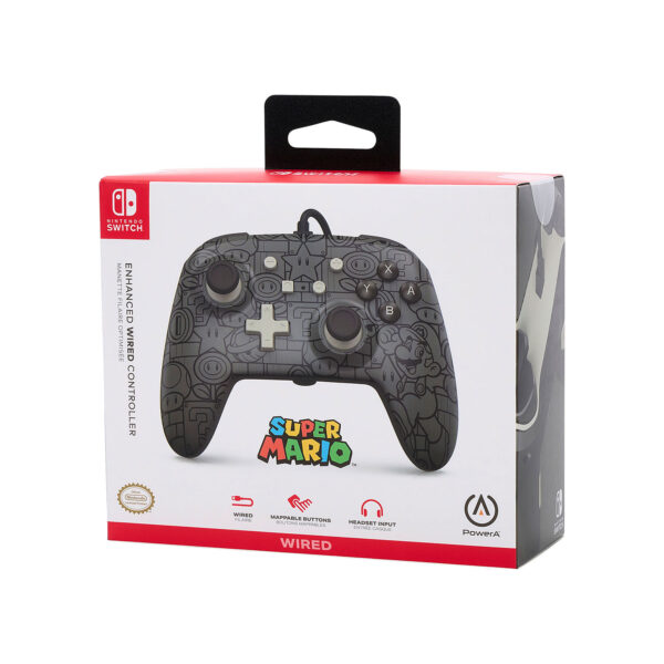 Mando Enhanced Wired Controller Powera Power Up Mario Nintendo Switch