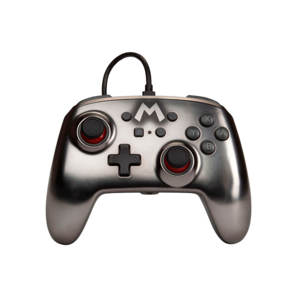 Mando Enhanced Wired Controller Powera Mario Silver Nintendo Switch - Imagen 2