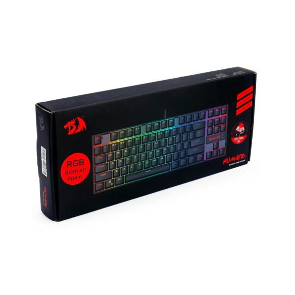 Teclado Gamer Redragon Kumara Spanish K552RGB Red Switch Black - Imagen 6