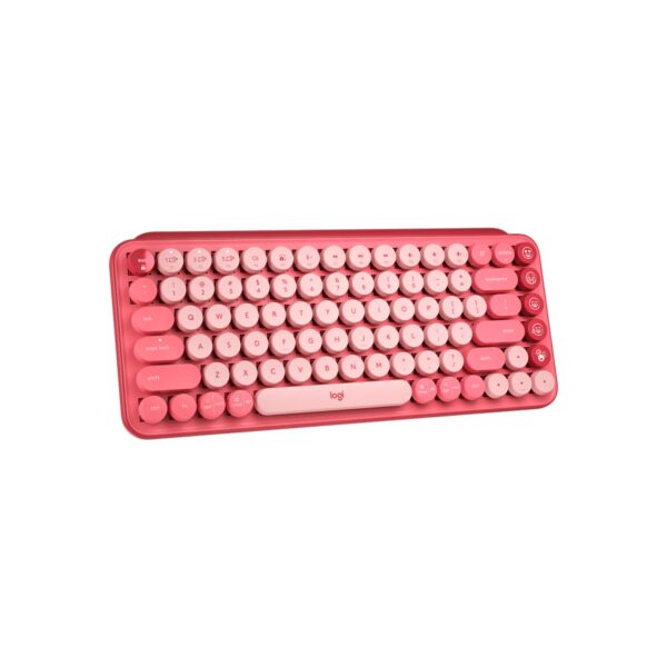 Teclado Logitech Pop Keys Multi-Device Wirelees Coral Rosa - Imagen 3