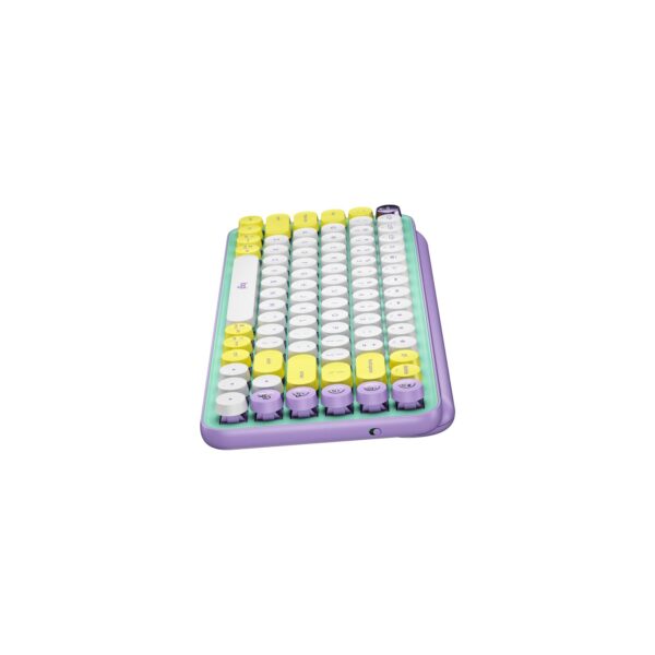 Teclado Logitech Pop Keys Multi-Device Wirelees Fresh Vives Lila Green - Imagen 5