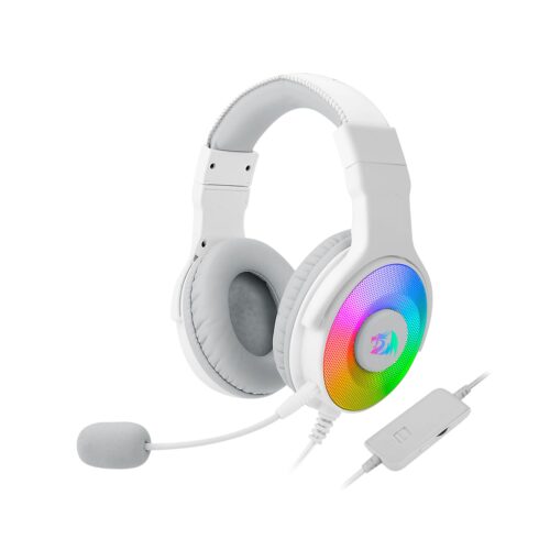 Audifono Gamer Redragon Pandora White 2 H350W Rgb 1 3.5Mm+Usb