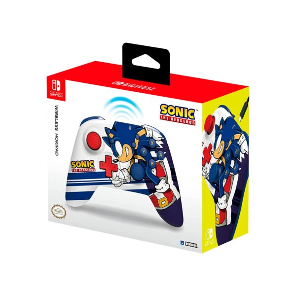 Mando Control Inalámbrico Horipad Nintendo Switch Azul Sonic The Hedgehog