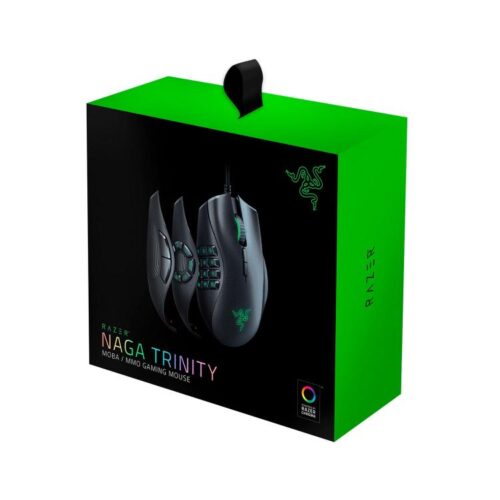 Mouse Gamer Razer Naga Trinity Mmo Moba 16K Dpi Chroma Black