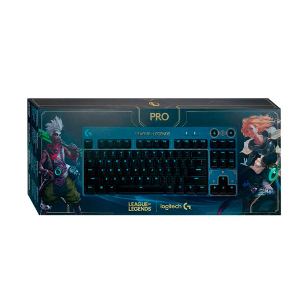 Teclado Gamer Logitech Pro Keyboard Lol 2 Gx Blue Rgb Black