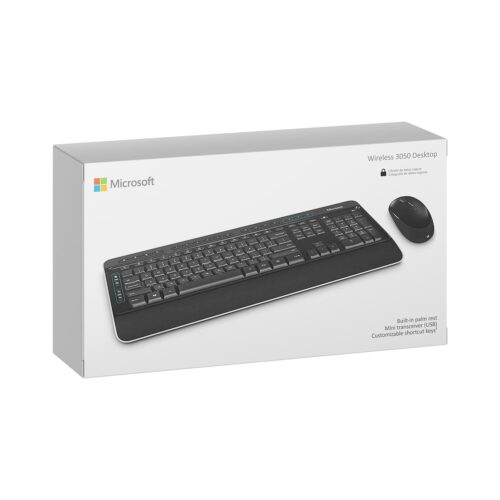 Teclado Microsoft Keyboard & Mouse Desktop 3050 Wireless Desktop Span Black