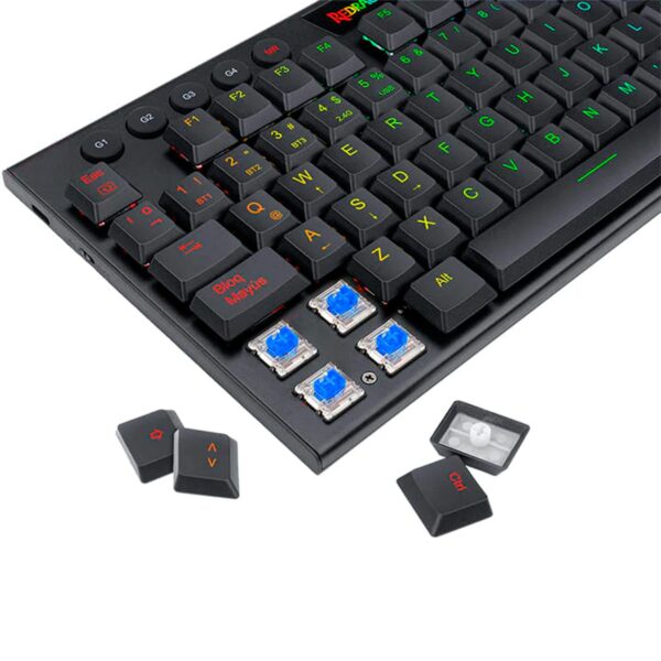 Teclado Gamer Redragon Horus Fs Wireless Spanish K618 Rgb Sp Blue Switch - Imagen 4