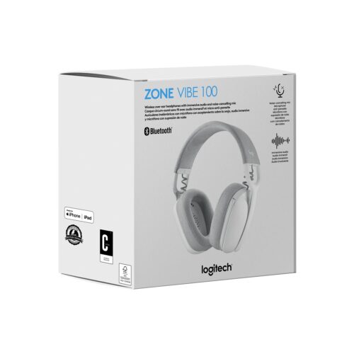 Audifono C/Microf Logitech Zone Vibe 100 Bluetooth White