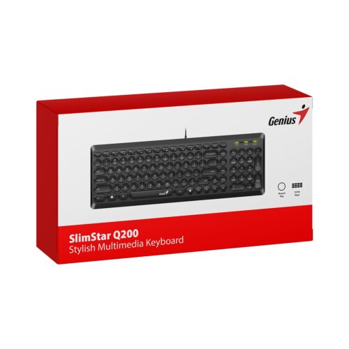 Teclado Genius Slimstar Q200 Usb Multimedia Black