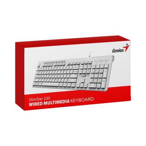 Teclado Genius Slimstar 230 Usb Multimedia White