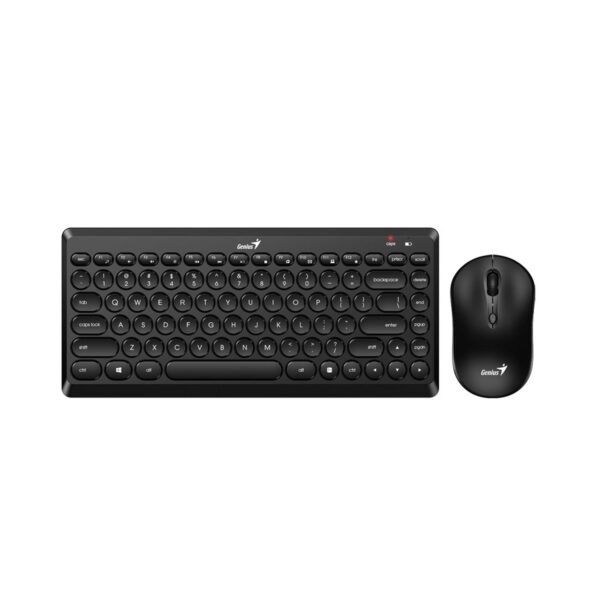 Teclado Genius+Mouse Wireless Luxemate Q8000 Tkl Usb Multimedia Black - Imagen 2