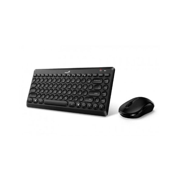 Teclado Genius+Mouse Wireless Luxemate Q8000 Tkl Usb Multimedia Black - Imagen 3