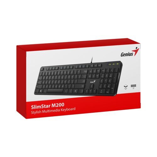 Teclado Genius Slimstar M200 Usb Multimedia Black