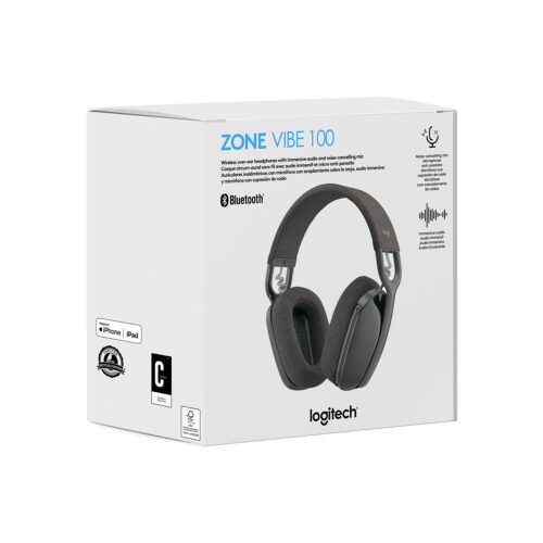 Audifono C/Microf.Logitech Zone Vibe 100 Bluetooth Black