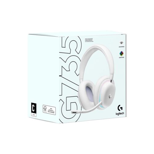 Audifono Gamer C/Microf Logitech G735 Lightspeed Bluetooh Rgb White Aurora Collection