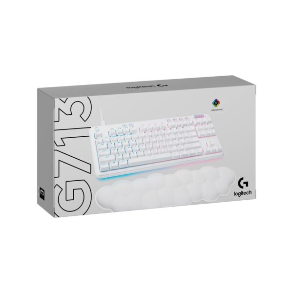 Teclado Gamer Logitech G713 Tkl Mechanical Linear Rgb Rest White Aurora Collection