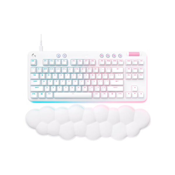 Teclado Gamer Logitech G713 Tkl Mechanical Linear Rgb Rest White Aurora Collection - Imagen 2