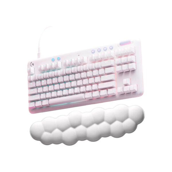 Teclado Gamer Logitech G713 Tkl Mechanical Linear Rgb Rest White Aurora Collection - Imagen 3