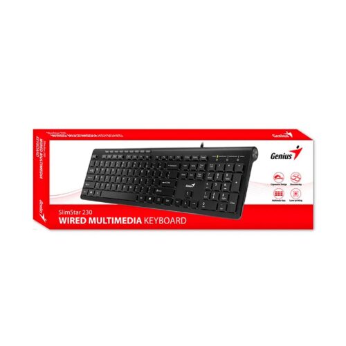 Teclado Genius Slimstar 230 Usb Multimedia Black