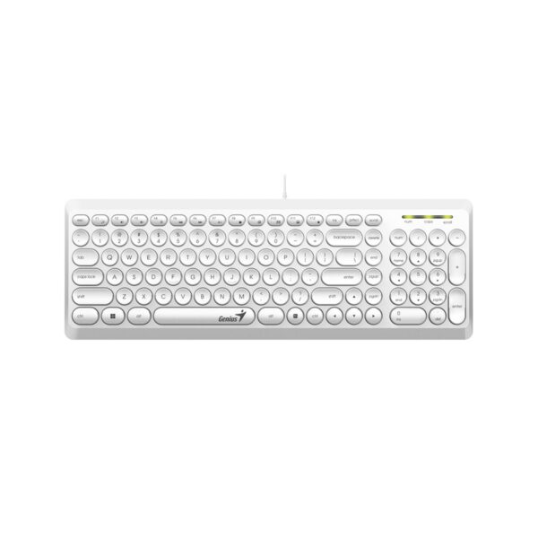 Teclado Genius Slimstar Q200 Usb Multimedia White - Imagen 2