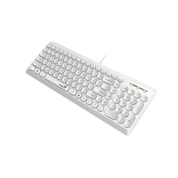 Teclado Genius Slimstar Q200 Usb Multimedia White - Imagen 3