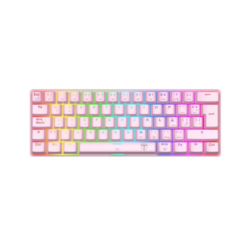 Teclado Gamer T-Dagger Arena Rgb Spanish T-Tgk321P Rgb Sp Pink Red Switch