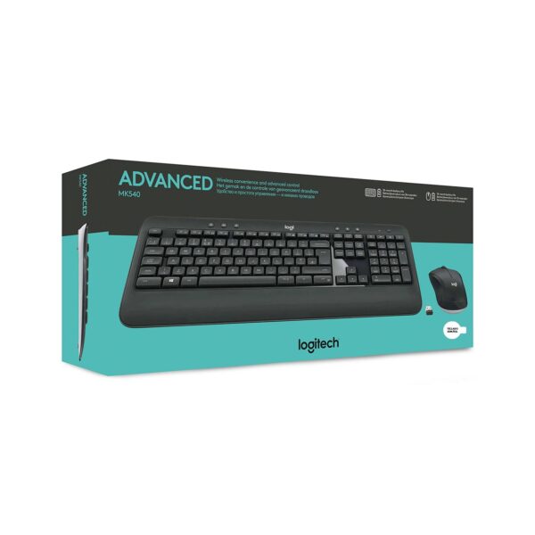 Teclado Logitech Advanced+Mouse Mk540 Wireless Usb Sp Black