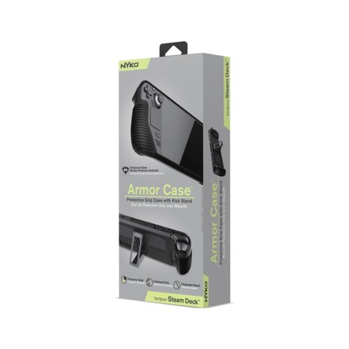 Nyko Armor Case Protective Grip Case With Kick Stand Steam Deck Black