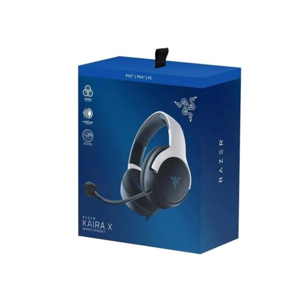 Audifono Gamer C/Microf Razer Kaira X Ps5 Ps4 PC 3.5Mm White