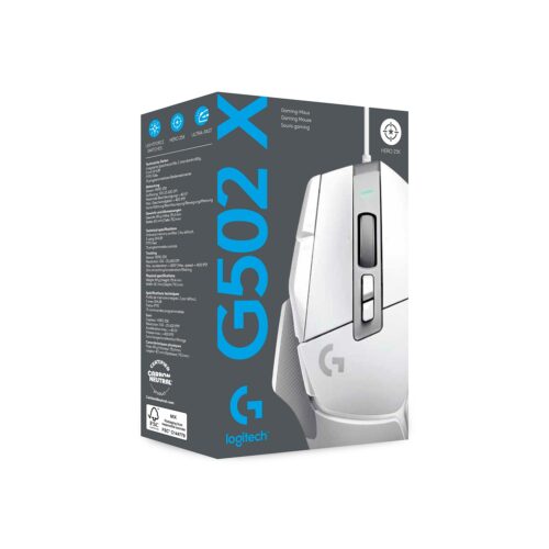 Mouse Gamer Logitech G502 X Hero 25Dpi White