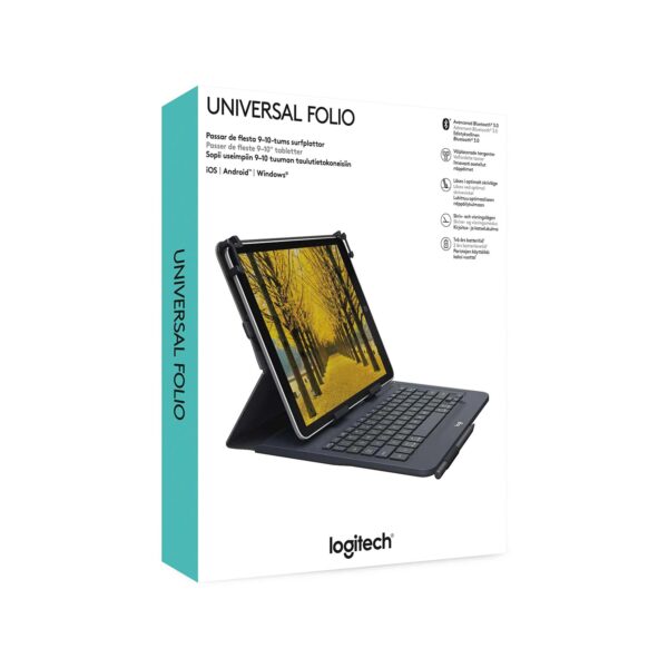 Teclado Logitech Universal Folio 9"A 10"Bluetooth Black