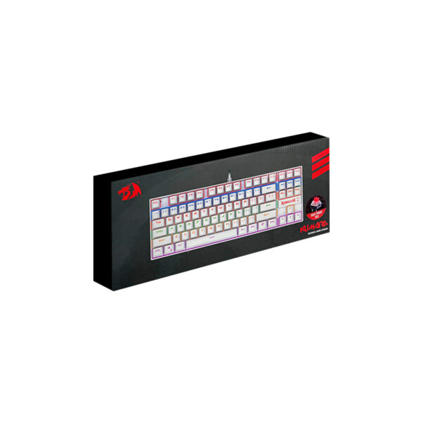 Teclado Gamer Redragon Kumara Rainbow Spanish K552W KR SP White Red Switch TKL - Imagen 5