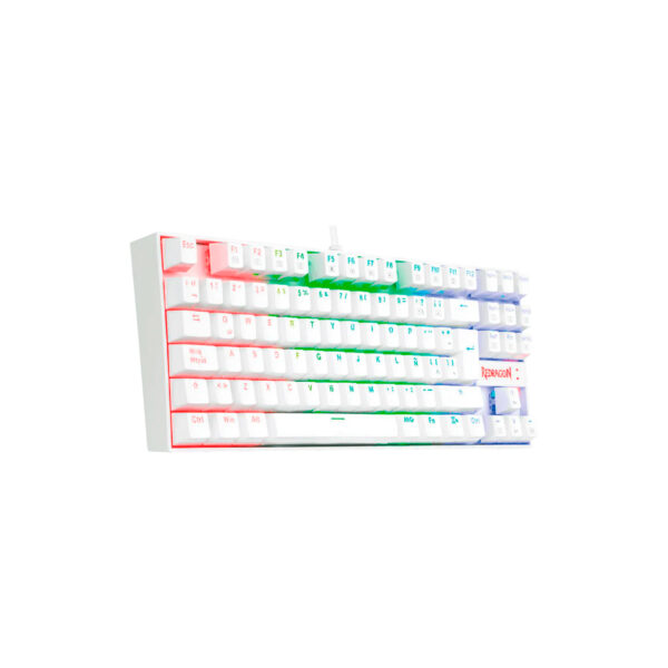 Teclado Gamer Redragon Kumara K552W Rgb White Spanish Red Switch TKL - Imagen 3